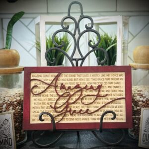 Amazing Grace- Engraved Layered Hymn Art